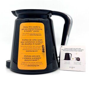 Keurig K-Carafe Black Coffee Pot 2.0 1 Quart Chrome Handle New Unused